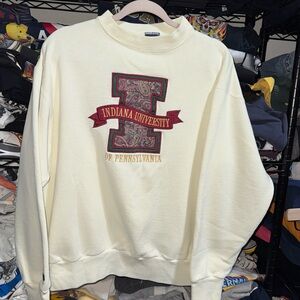 Vintage Indiana University Of Pennsylvania Embroidered Crewneck Size Large